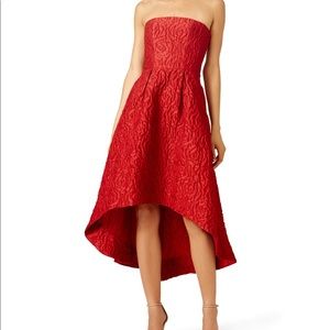 ML Monique Lhuillier Crimson Rose Dress